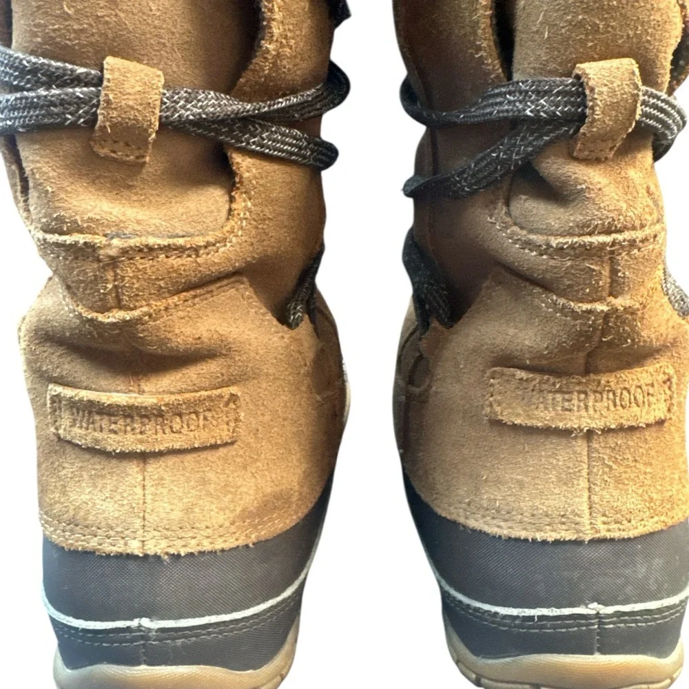 The North Face Women's Brown Suede Winter Boots Primaloft Fur Size 7 - Picture 3 of 9